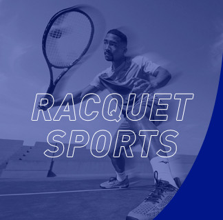 Man hitting a tennis ball