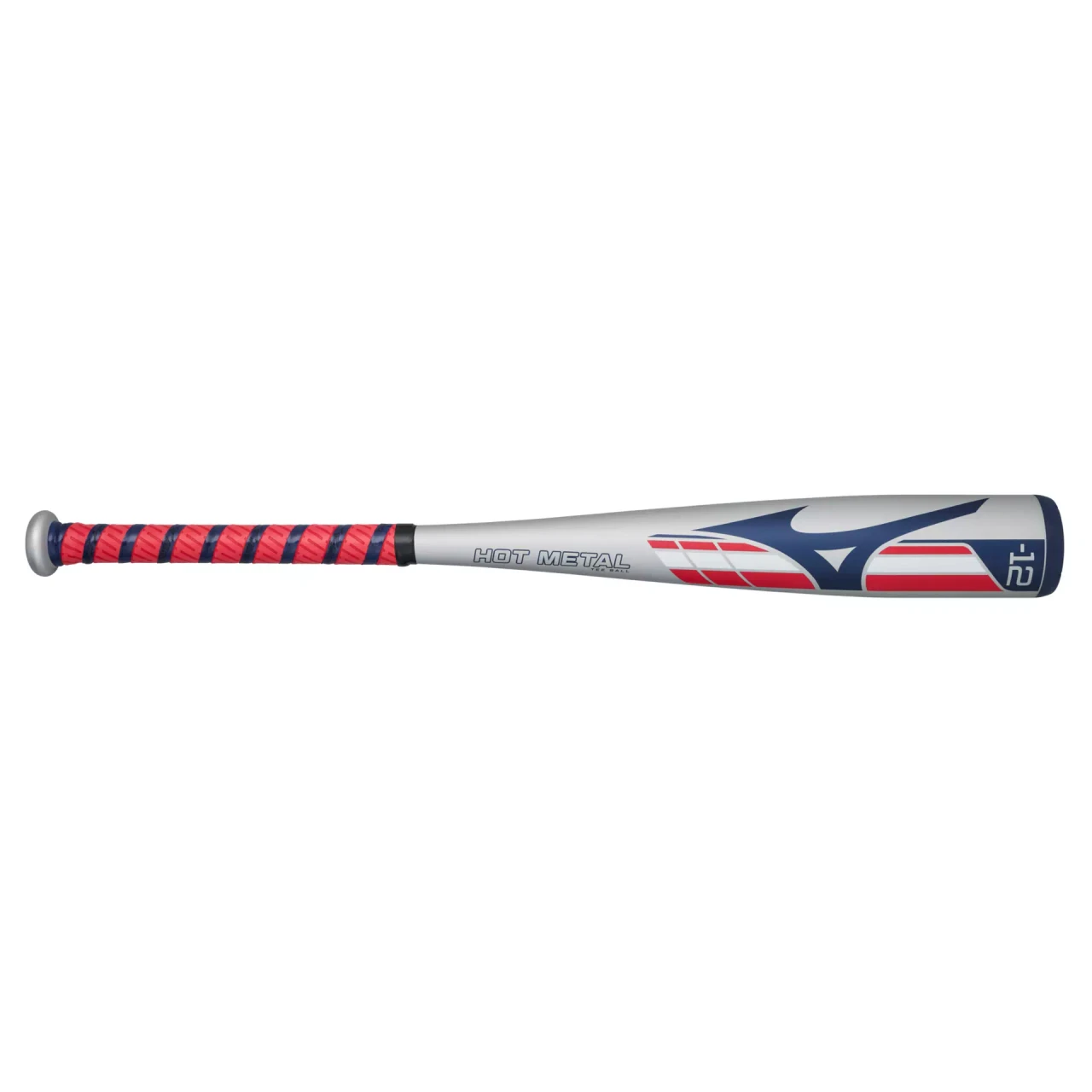 HOT METAL - Big Barrel Tee Ball USA Baseball Bat (-12), Grey/Red - Image 2