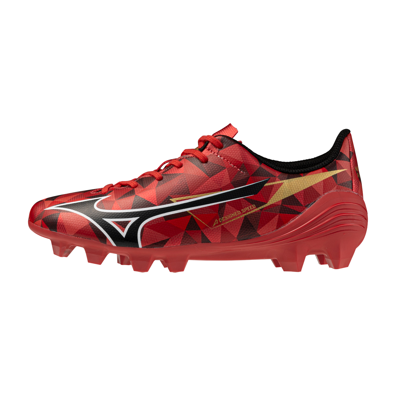 Mizuno Alpha II Select Junior FG Firm Ground Soccer Cleat, Red/Black - Image 2