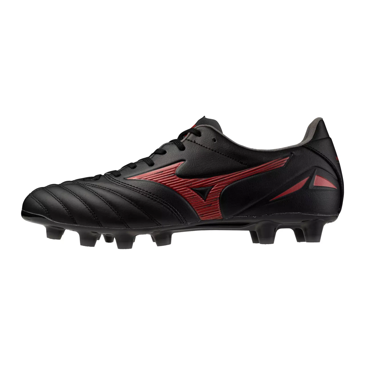 Morelia Neo IV Pro FG Firm KL Ground Soccer Cleat, Black/Red